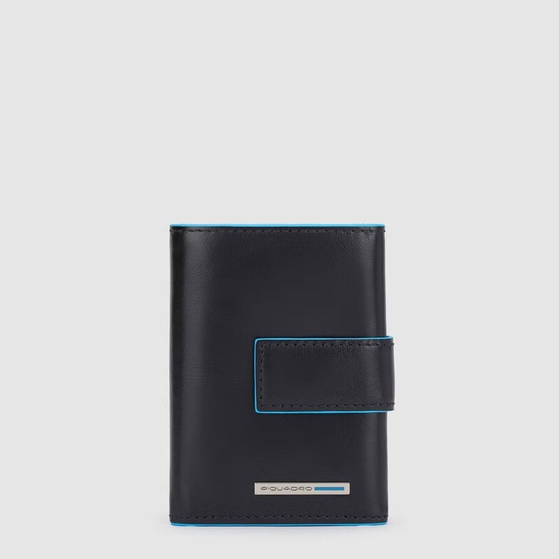 Piquadro.
Portafoglio uomo tascabile con porta monete.
Colore: Nero.