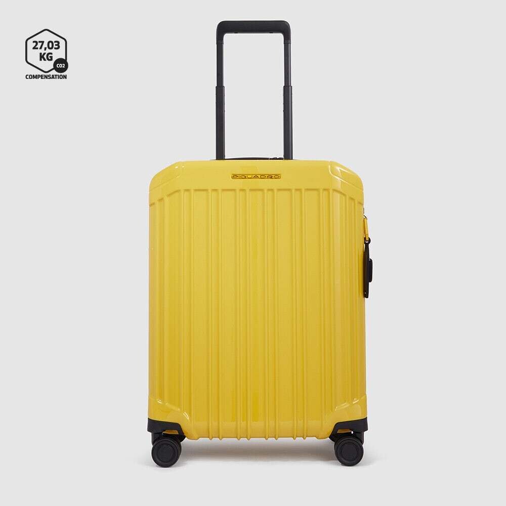 Piquadro.
Trolley cabina ultra slim a 4 ruote PQ-Light.
Colore: Giallo.