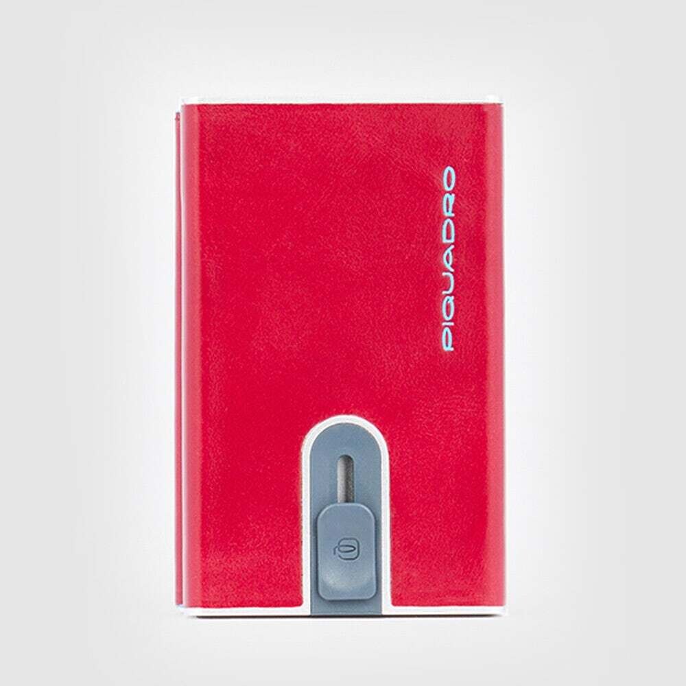 Piquadro. Compact wallet per banconote e carte di credito Blue Square. Colore: Rosso.