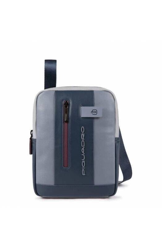 Piquadro. Borsello in pelle Urban. Colore: Grigio/blu.