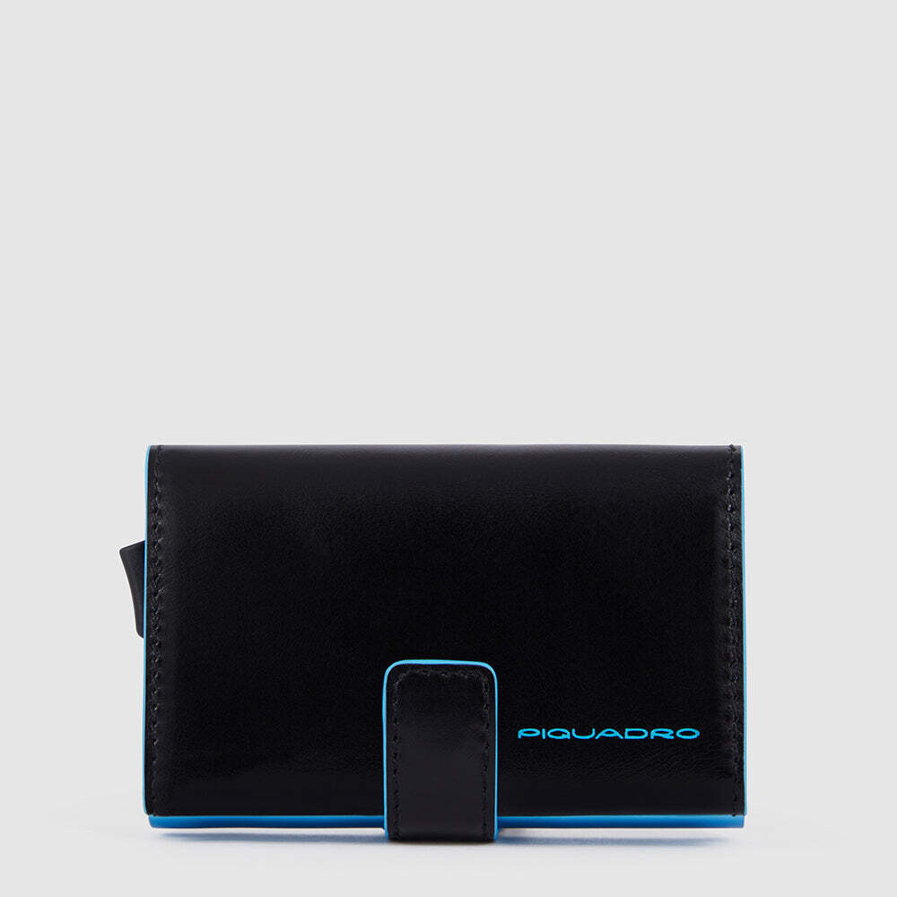 Piquadro.
Porta carte di credito in metallo Blue Square.
Colore: Nero.