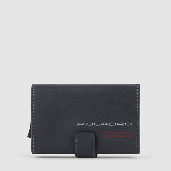 Piquadro.
Porta carte di credito in metallo.
Colore: Grigio - Nero.