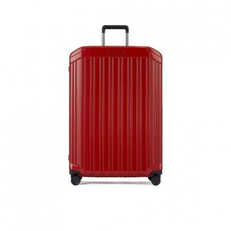 Piquadro.
Trolley grande rigido a quattro ruote.
Colore: Rosso.