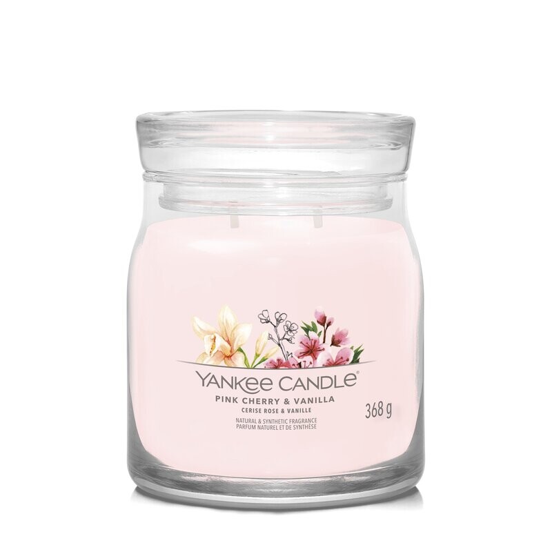 Yankee Candle.
Pink Cherry &amp; Vanilla.
Giara media.