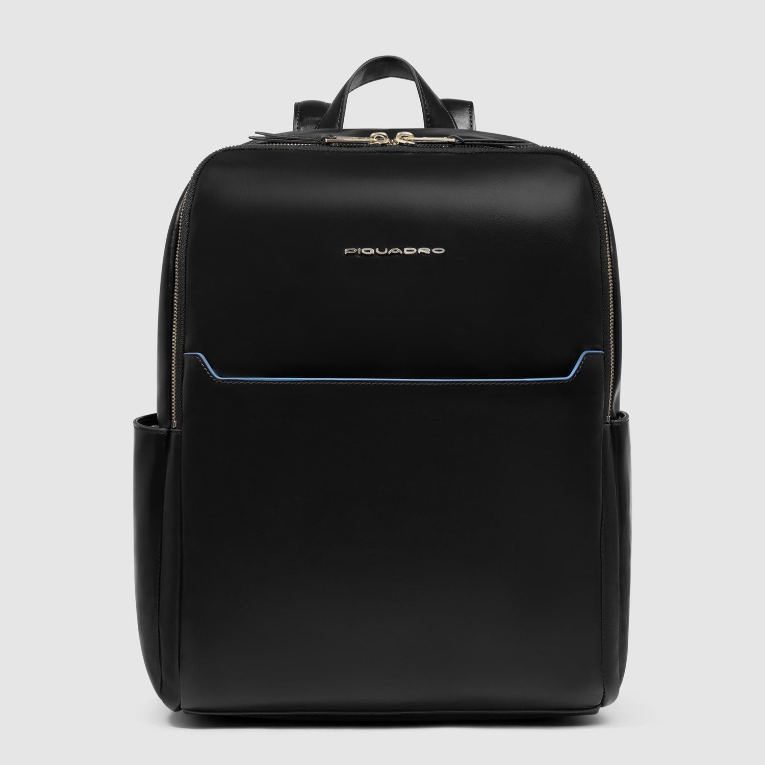 Piquadro. Zaino donna in pelle porta pc 14&quot;. Colore: Nero