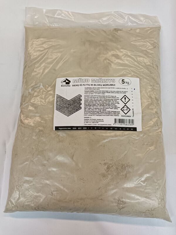 Mišinys „Sienų iš plytų ir blokų mūrijimui“ 5kg