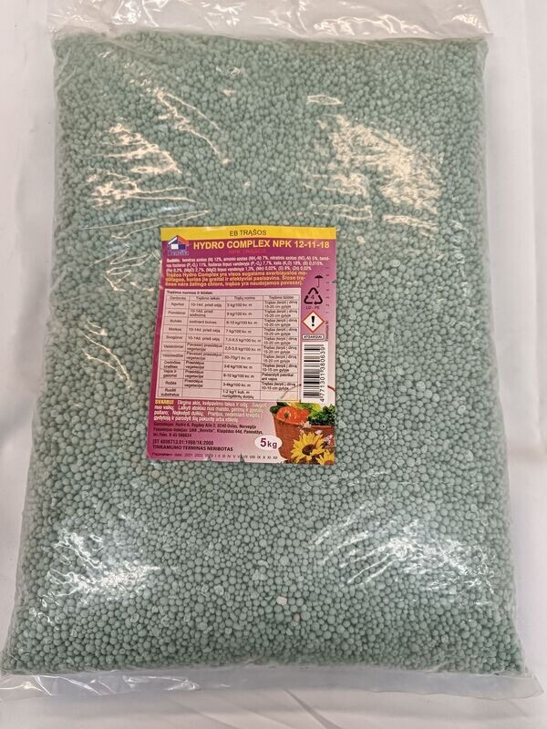 Hydro Complex NPK 12-11-18(sodui,daržui) 5kg