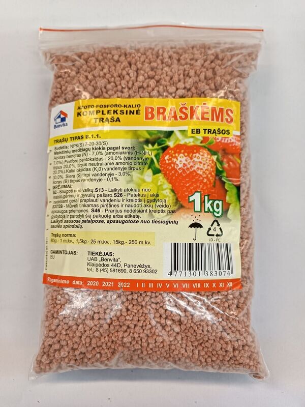 Trąšos  Braškėms (prieš ir po derliaus) 1kg