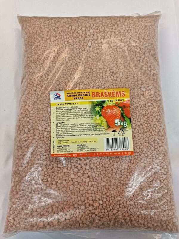 Trąšos Braškėms (prieš ir po derliaus) 5kg