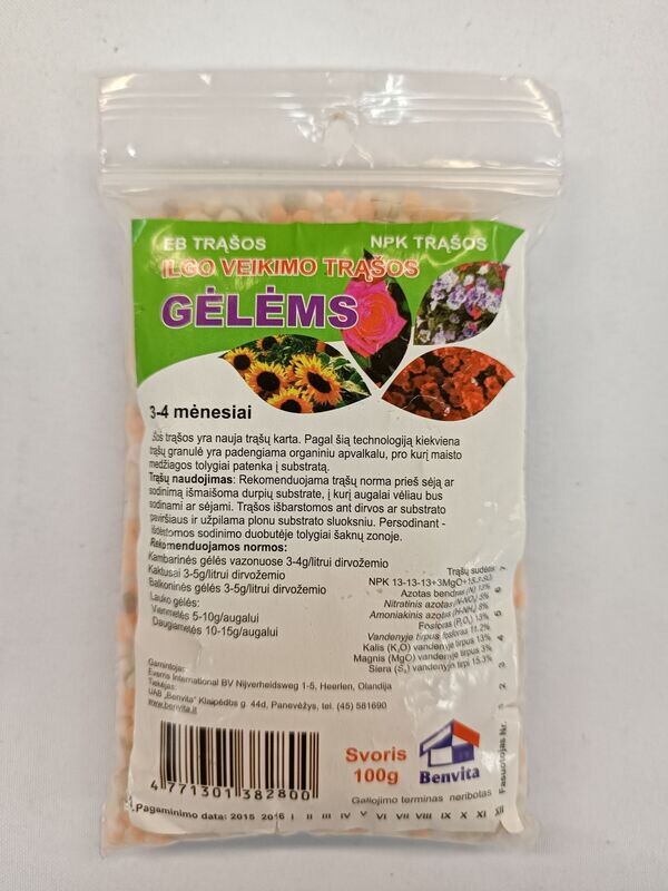 Gėlėms ilgo veikimo 3-4 mėn. 100g