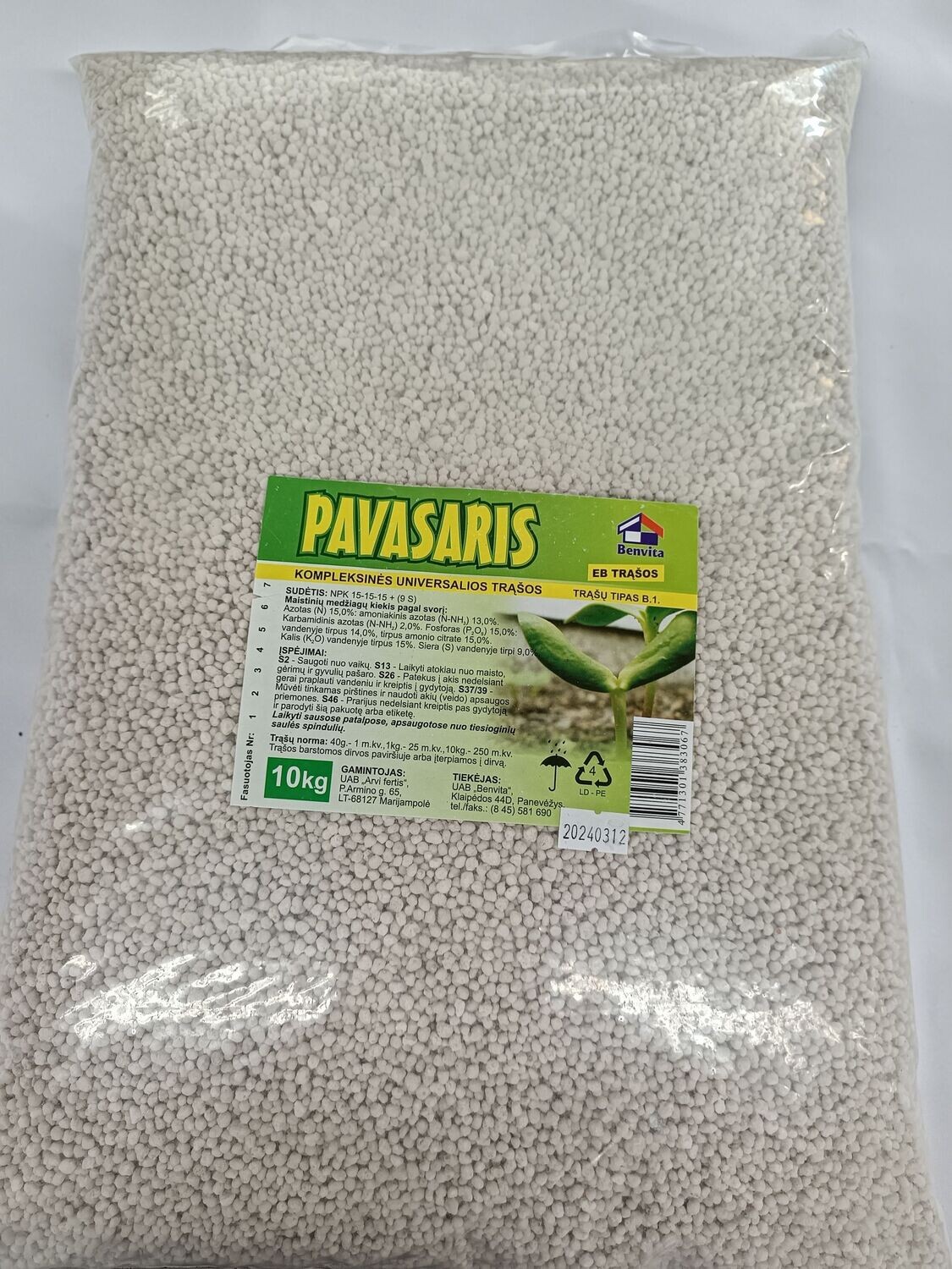 Trąšos Pavasaris (ankstyvajam tręšimui) 10kg