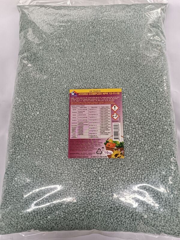 Hydro Complex NPK 12-11-18(sodui,daržui) 10kg