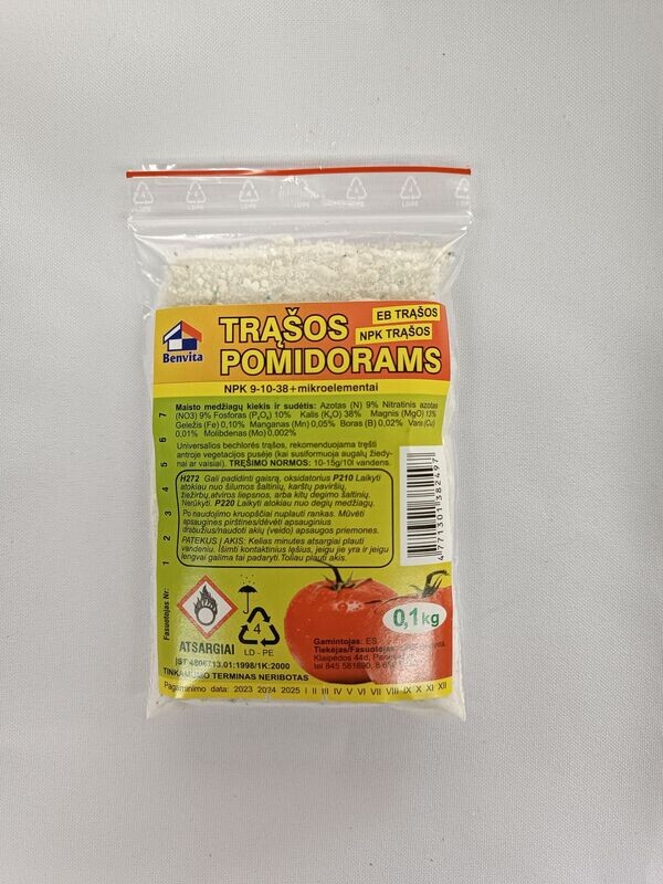 Trąšos pomidorams (laistymui) 0,1kg