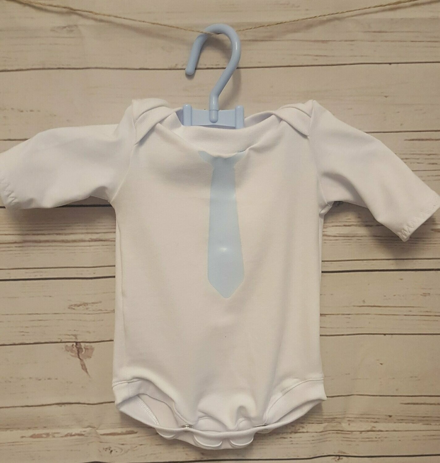 Langarmbody Krawatte-Plott Gr. 50