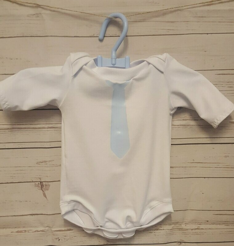 Langarmbody Krawatte-Plott Gr. 50