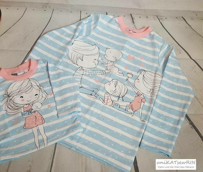 Individualisiert Geschwisterset Langarmshirts Gr. 50-122