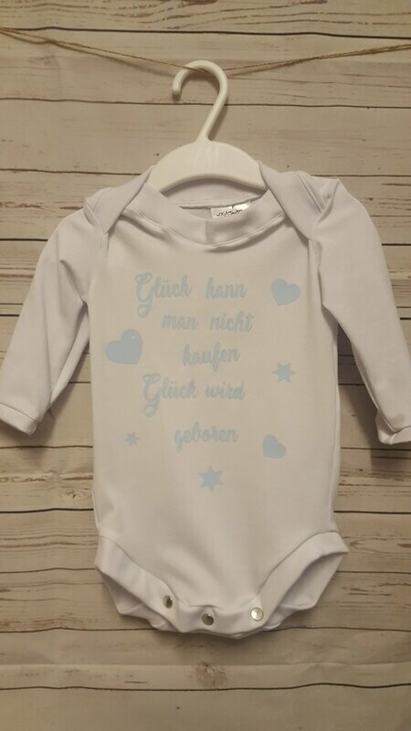 Langarmbody Glück kann man nicht kaufen Gr. 74