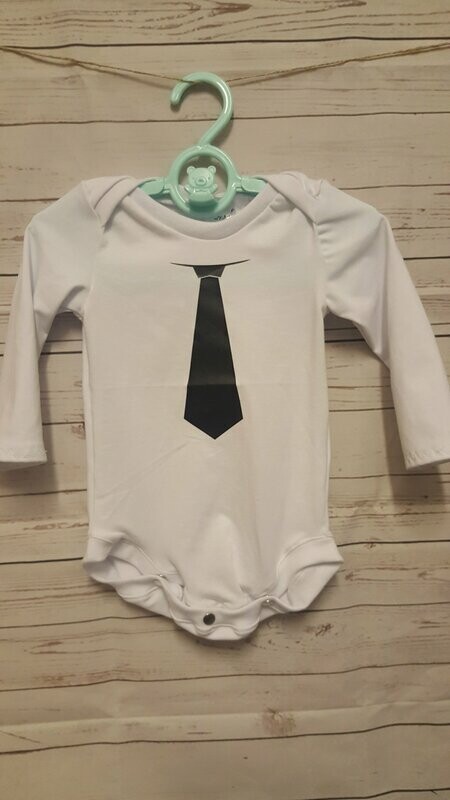 Langarmbody schwarze Krawatte Gr. 80