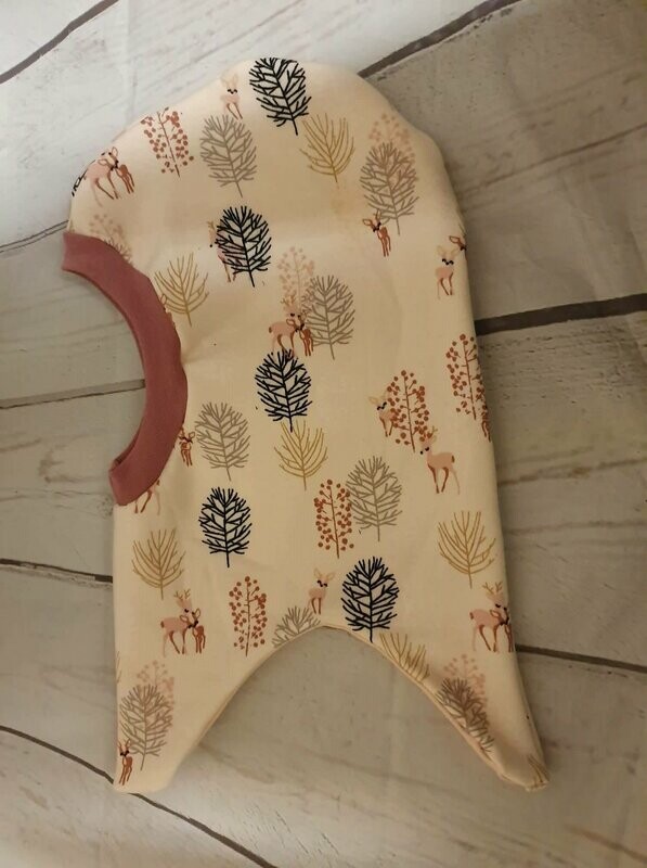 Mützenschal Reh im Wald KU 52-55cm und 56-58cm