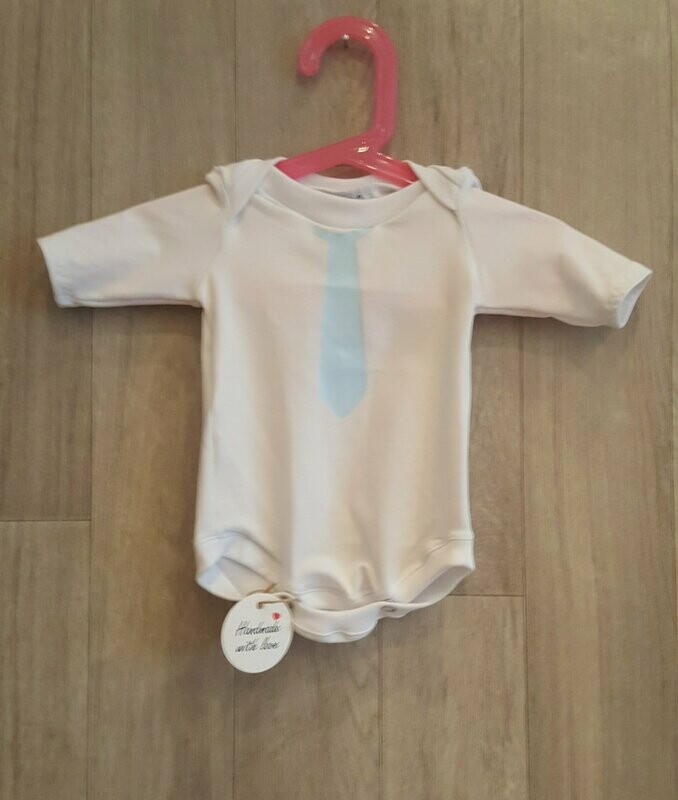 Langarmbody blaue Krawatte Gr. 50
