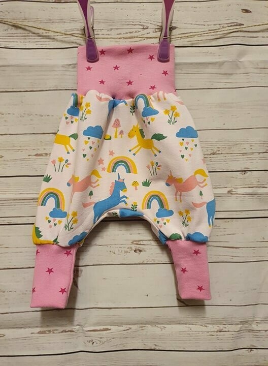 Mitwachose/Pumphose Einhorn Gr. 50/56 und 74/80