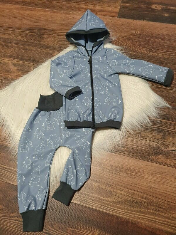 Individualisiert Set Softshell Jacke + Hose Gr. 56-140