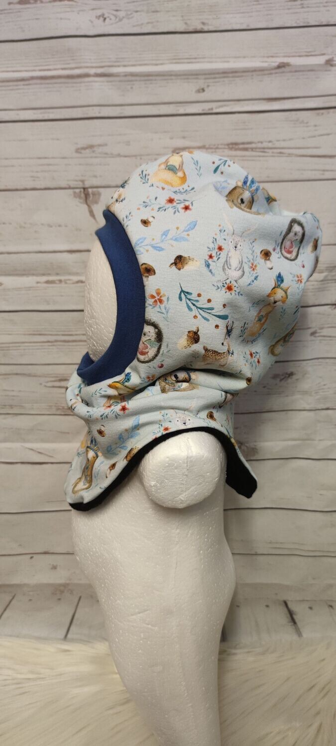 Individualisiert Schlumpfmütze/Mützenschal KU 40-58cm
