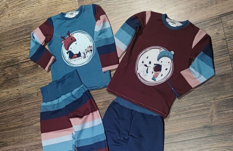 Individualisiert Set Hose/Leggins mit Shirt Gr. 50-122
