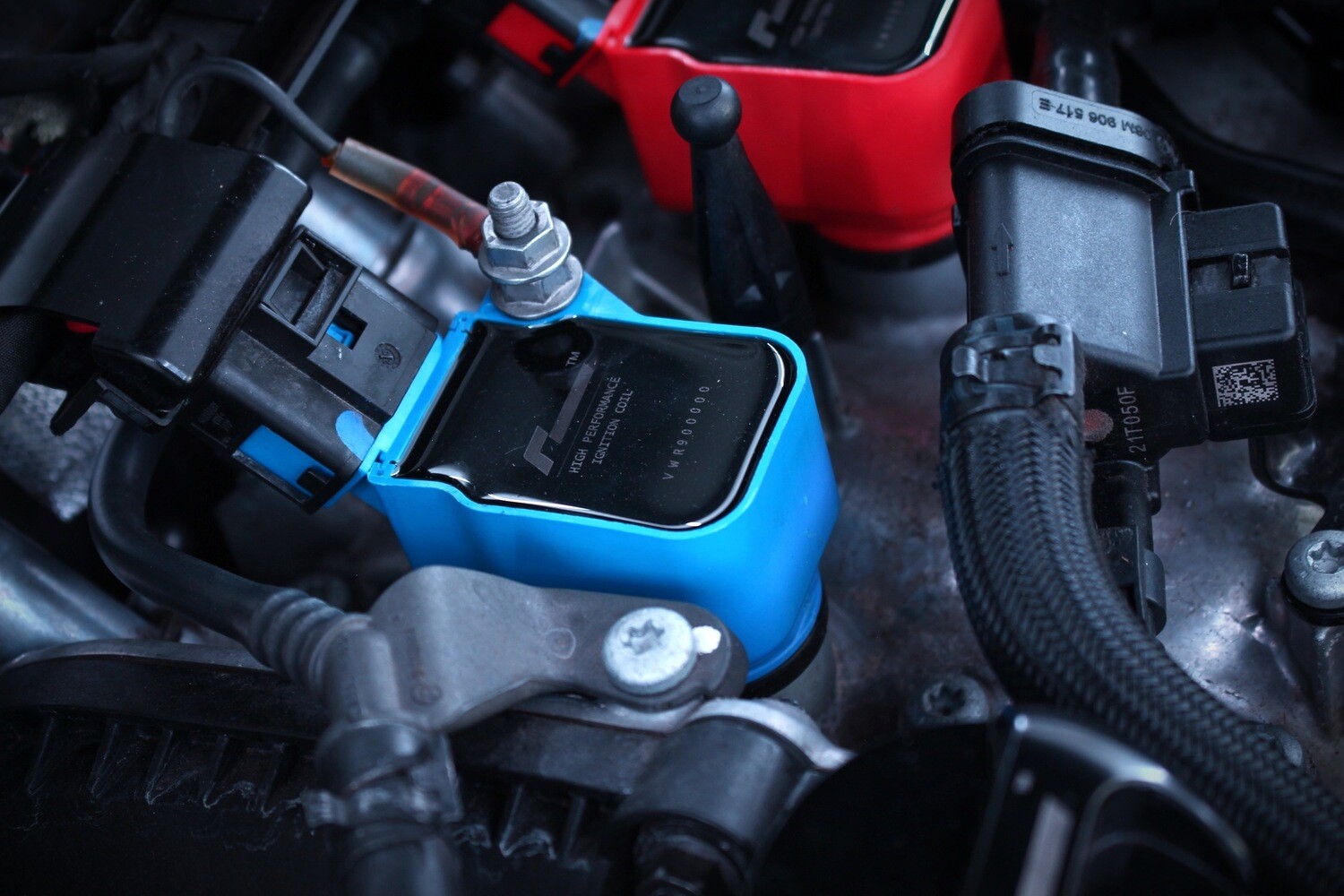 Racingline Higher Output Ignition Coils for all VW Group MQB evo/MQB 2.0 TSI, 1.8 TSI, 2.5 TFSI - R Blue