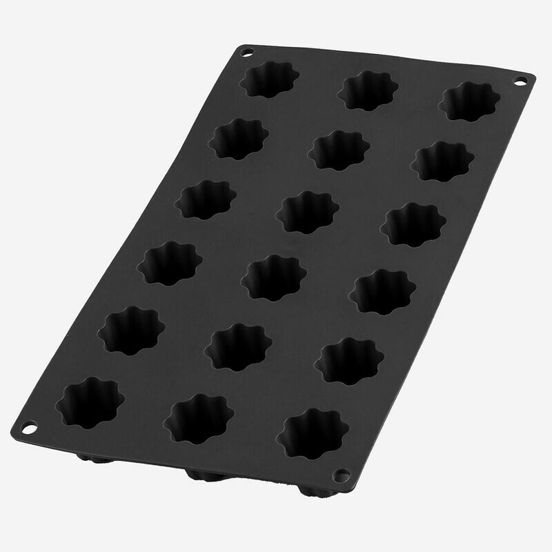 Lékué MOULE EN SILICONE POUR 18 MINI CANNELÉS BORDELAIS NOIR Ø 3.2CM H 2.8CM