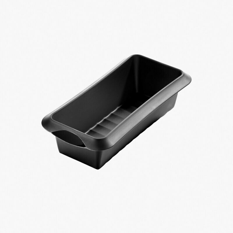 LÉKUÉ MOULE À CAKE RECTANGULAIRE EN SILICONE NOIRE 24X10X6.8CM