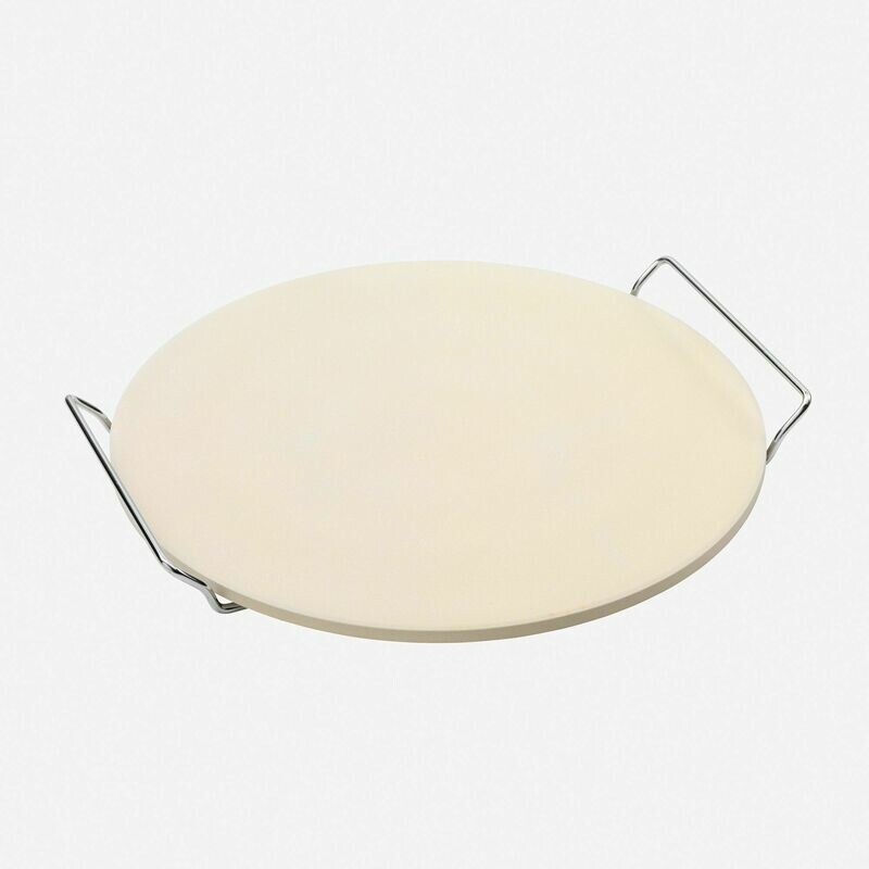 PIERRE À PIZZA EN CORDIÉRITE AVEC SUPPORT EN MÉTAL Ø 34CM