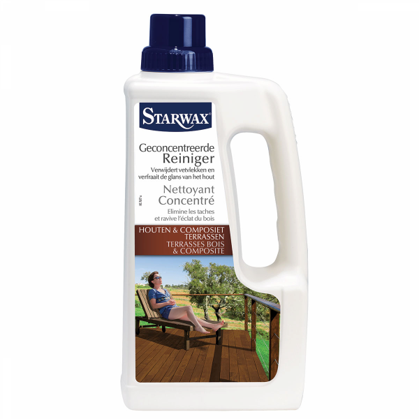 Starwax nettoyant concentré pour terrasses en bois et composites 1 L
