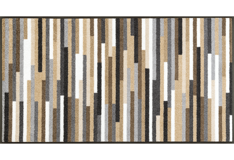 Wash+dry mat Mikado Stripes Nature 60 x 140 cm