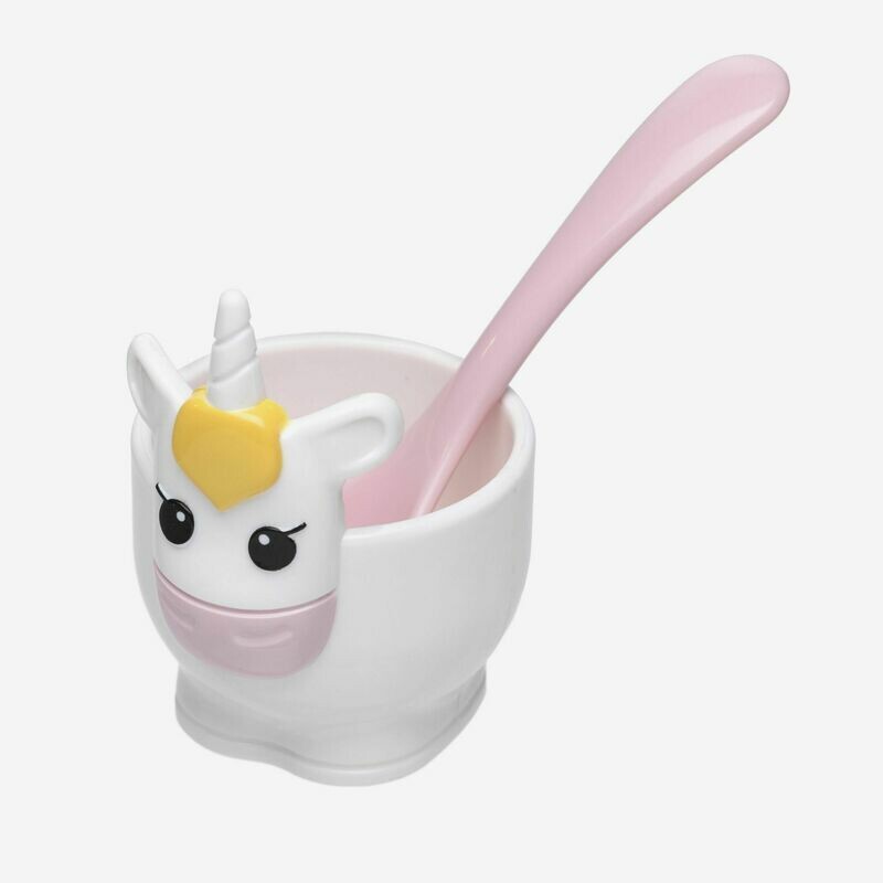 eierdopje + lepel unicorn Joie