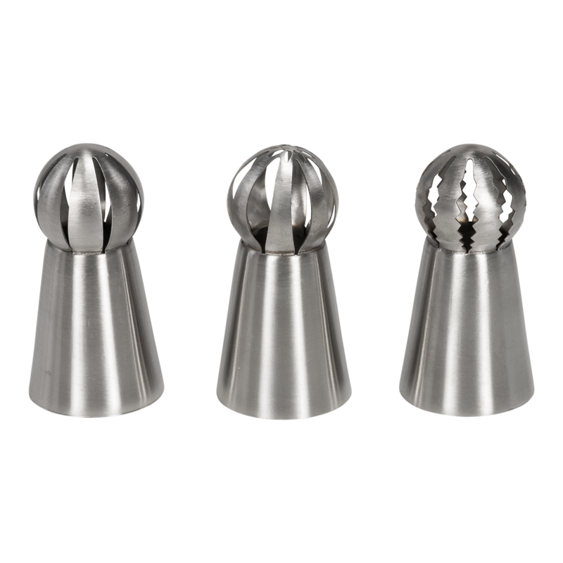 Spuitmond-set Russisch inox 3-dlg patisse