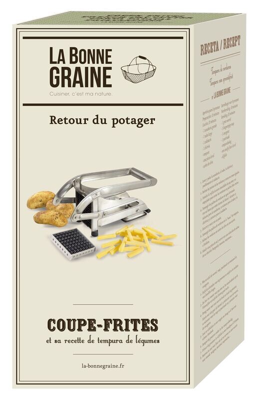Coupe-frites en inox avec 2 inserts - la bonne graine