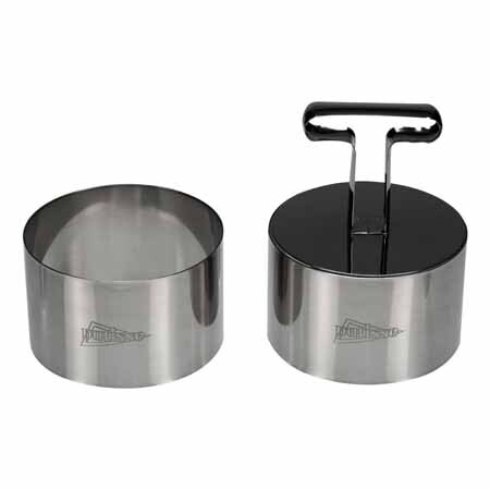 dresseerringen s/2  9cm + aandrukker inox