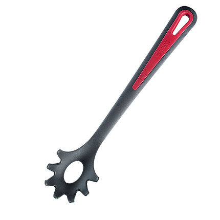 cuillère à spaghetti galant plastique noir-rouge 30 cm
