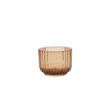 theelichthouder glas mokka Ø 10.5CM H 7.7CM