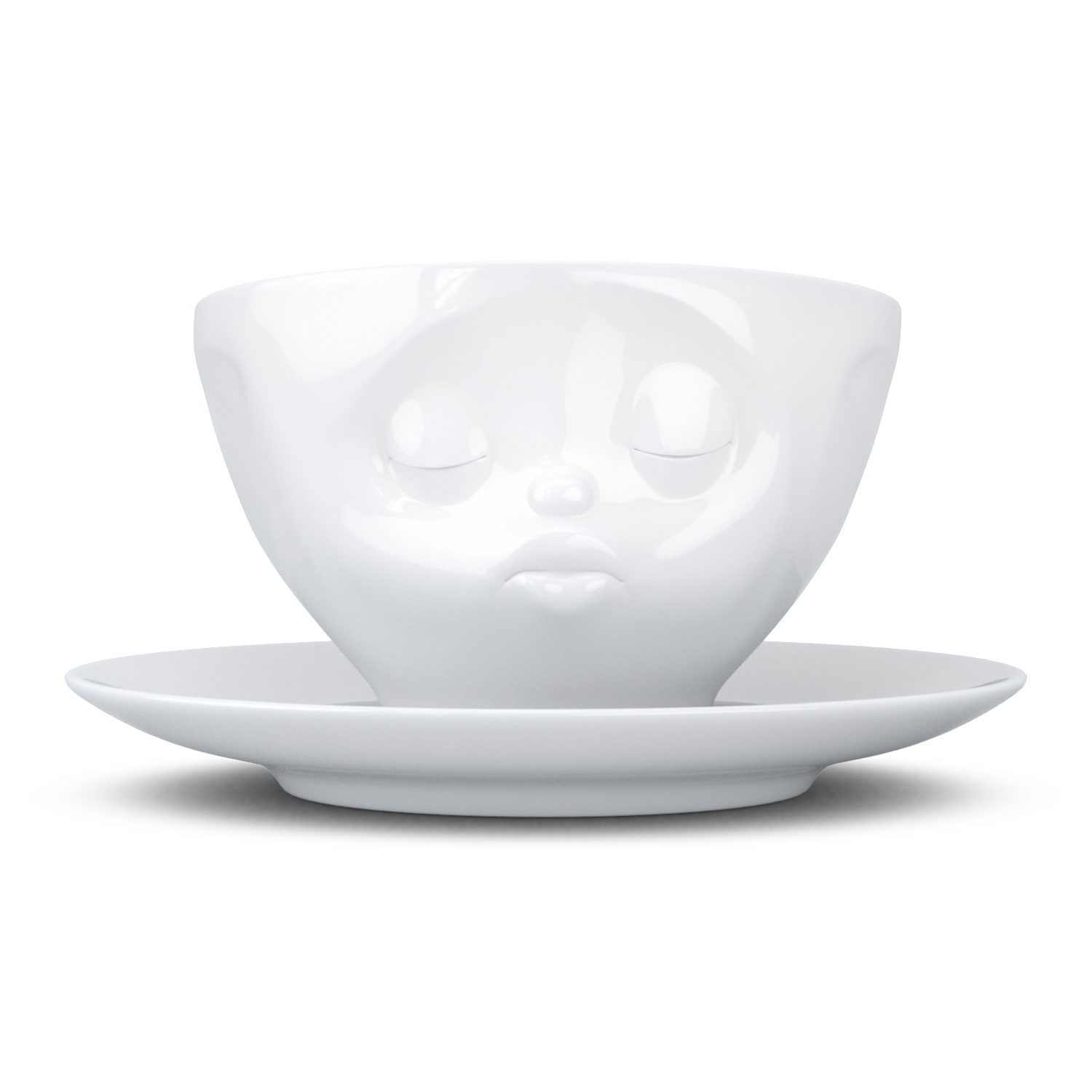 tasse + soucoupe 200 ml 'Kissing' Tassen porcelaine blanche