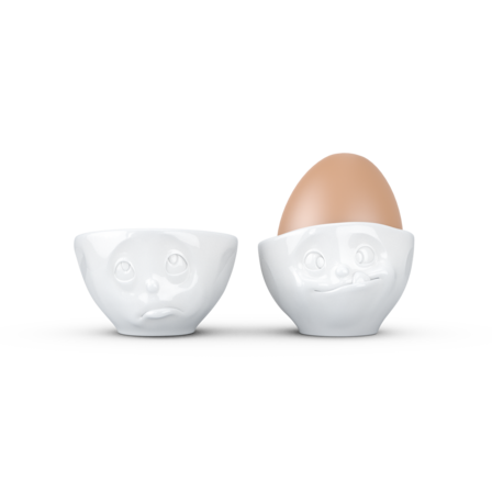 coquetier s/2 'Oh Plesa & Tasty' Tassen porcelaine blanc