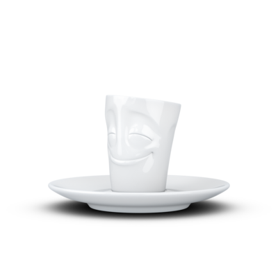 tasse à expresso + soucoupe 80 ml 'Cheery' Tassen porcelaine blanche