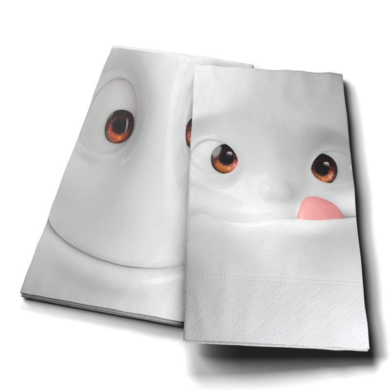 Serviettes Tassen  'Face Pastrami'