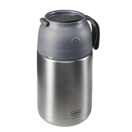thermos alimentaire double paroi inox gris 680ml
