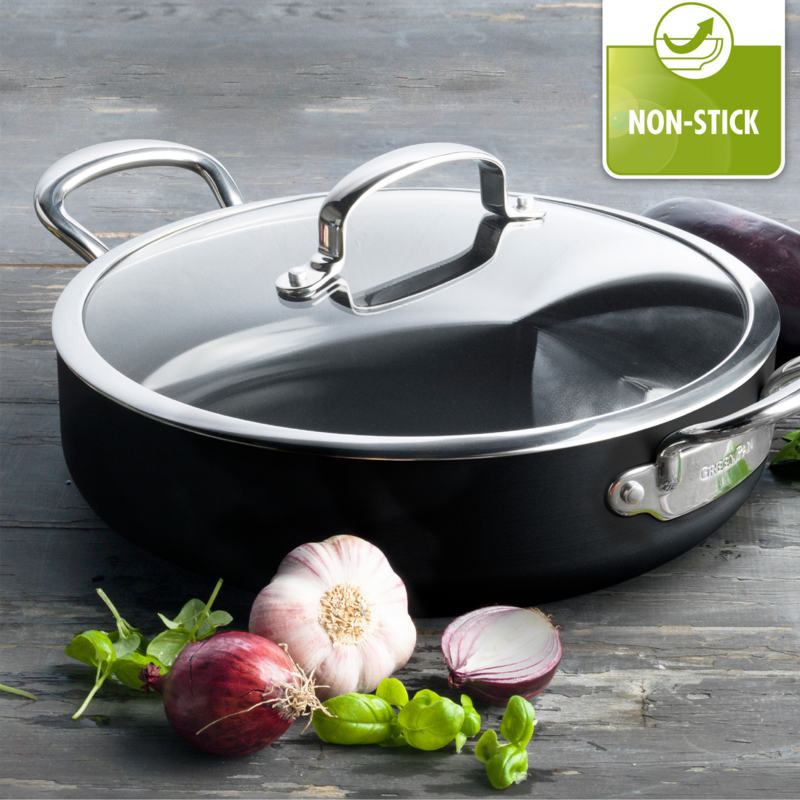 Greenpan Sauteuse 30 cm à revêtement antiadhésif en céramique + couvercle