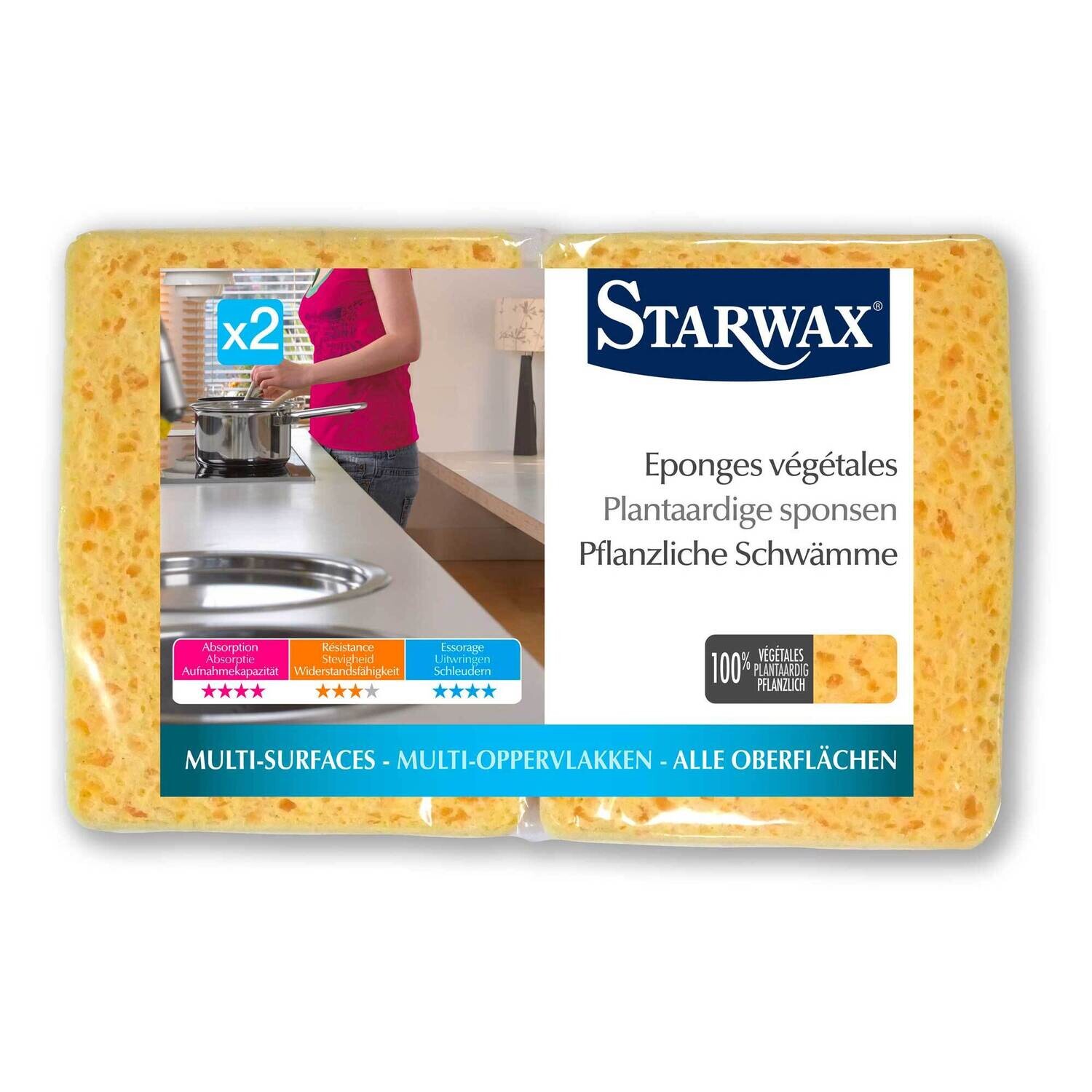 Starwax éponges végétales x2