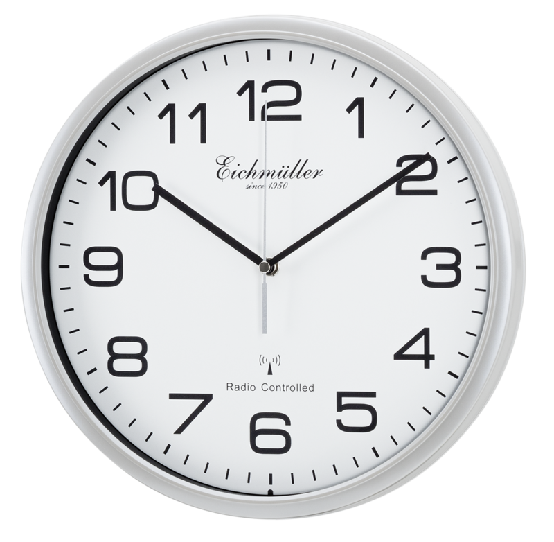 horloge murale radio-pilotée couleur blanc
