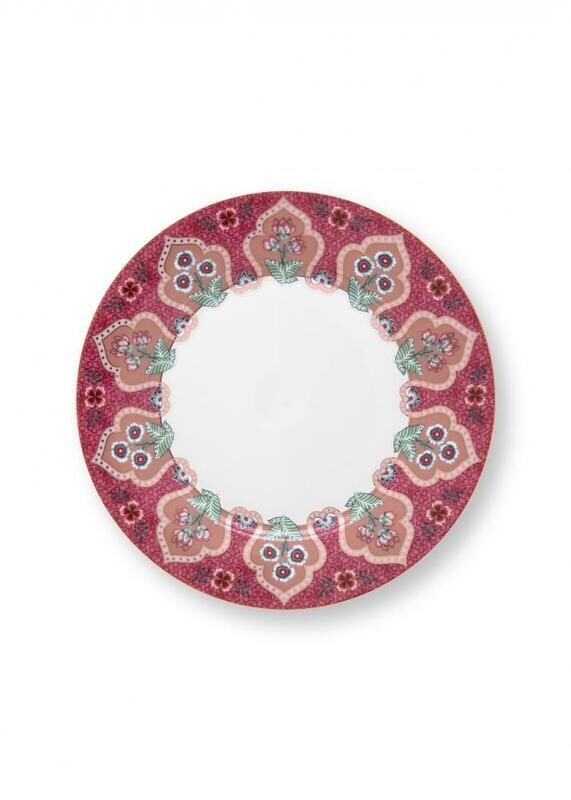 assiette pip Flower Festival Deco Dark Pink 21cm
