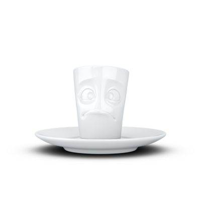 tasse à expresso + soucoupe 80 ml 'Baffled' Tassen porcelaine blanche